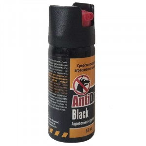 Перцовый (газовый) баллончик «AntiDog Black» 65 мл, аэрозольно-струйный Перцовый (газовый) баллончик «AntiDog Black» 65 мл, аэрозольно-струйный
