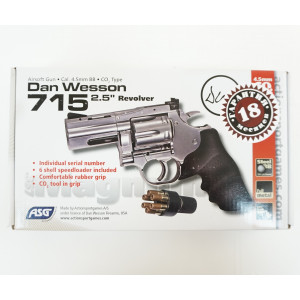 Пневматический револьвер ASG Dan Wesson 715-2,5 Silver