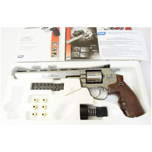 Пневматический револьвер ASG Dan Wesson 8" Silver